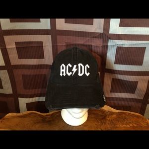 ACDC Hat Cap Embroidery, Black, Strapback